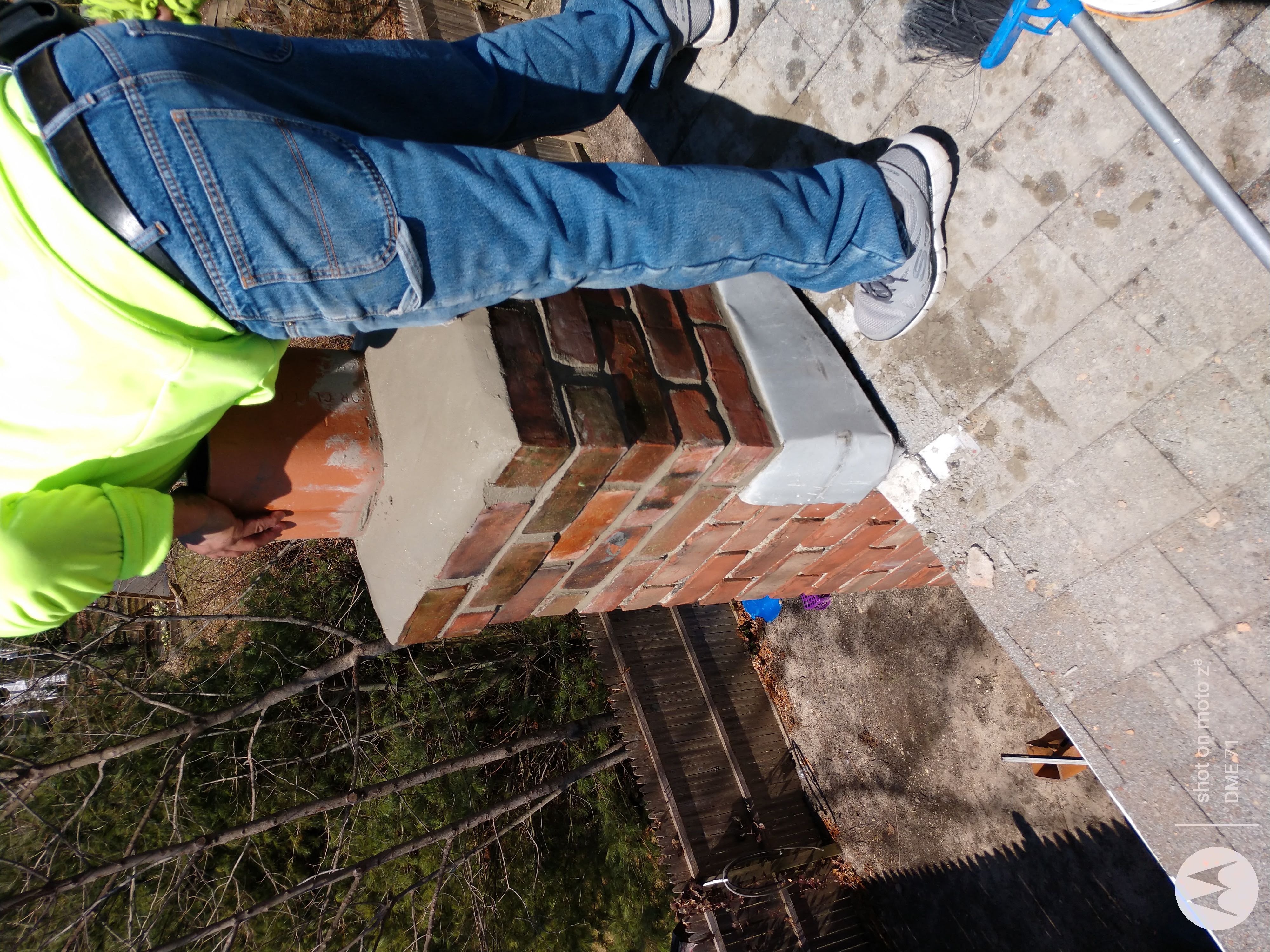 Cracked chimney professionally repaired in West Babylon, NY